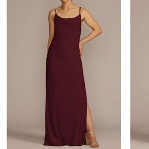 NWT Ruched Spaghetti Strap with Slit